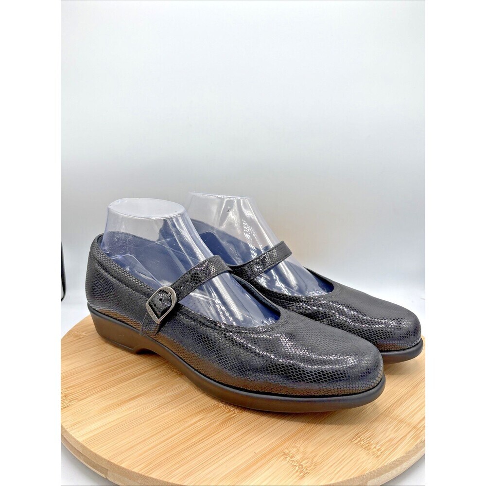 SAS Maria Mary Jane Shoes Womens 10N Black Textured Tripad USA Comfort Buckle